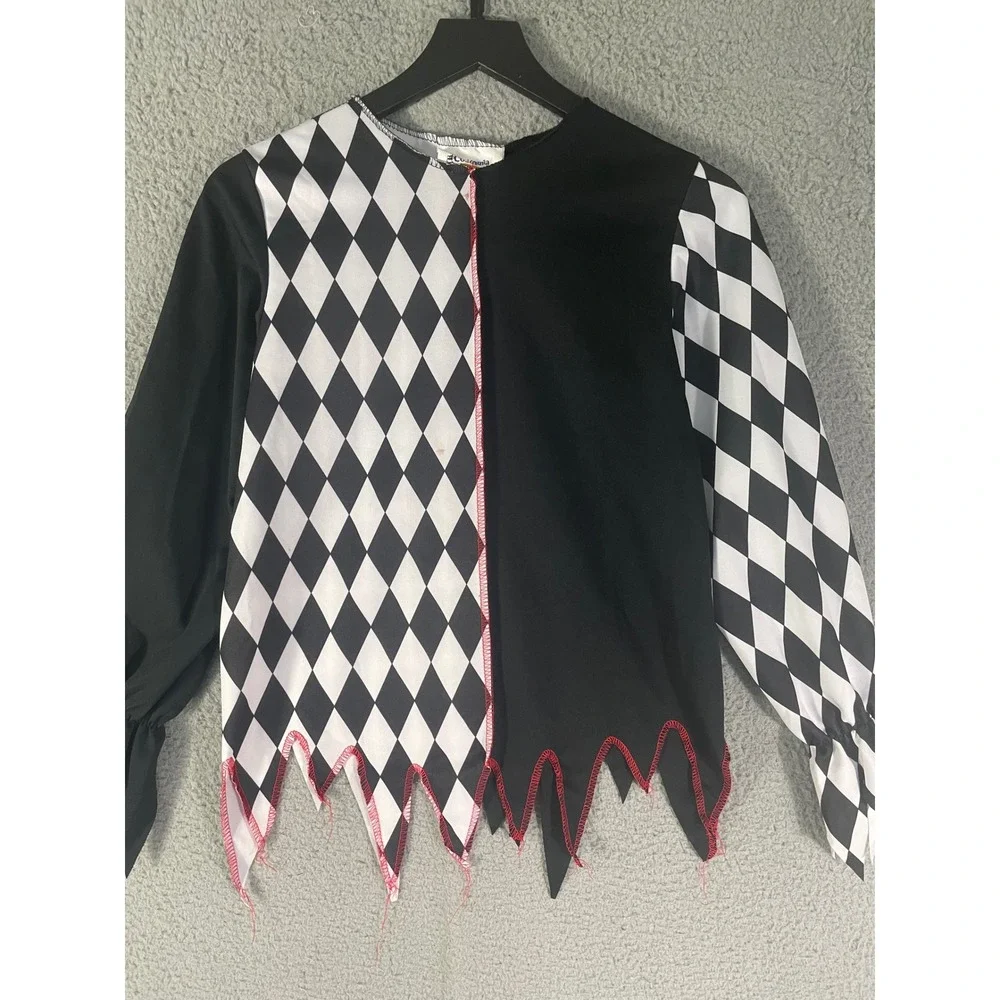 California Costumes Evil Jester Pullover Shirt Kids XL Harlequin Halloween Top